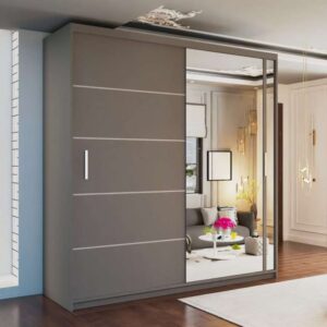 VISION GREY WARDROBE 120cm/150cm/180cm/203cm