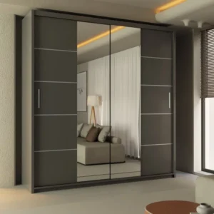 LISBON SLIDING DOOR WARDROBE GREY 120/150cm/180cm/203cm