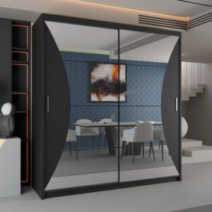 CALIFORNIA BLACK WARDROBE 150cm/203cm
