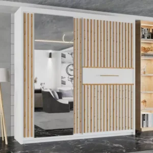 Lyllie 2 Door Sliding Wardrobe White 150/203cm