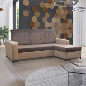 NOVA BEIGE CORNER SOFA BED