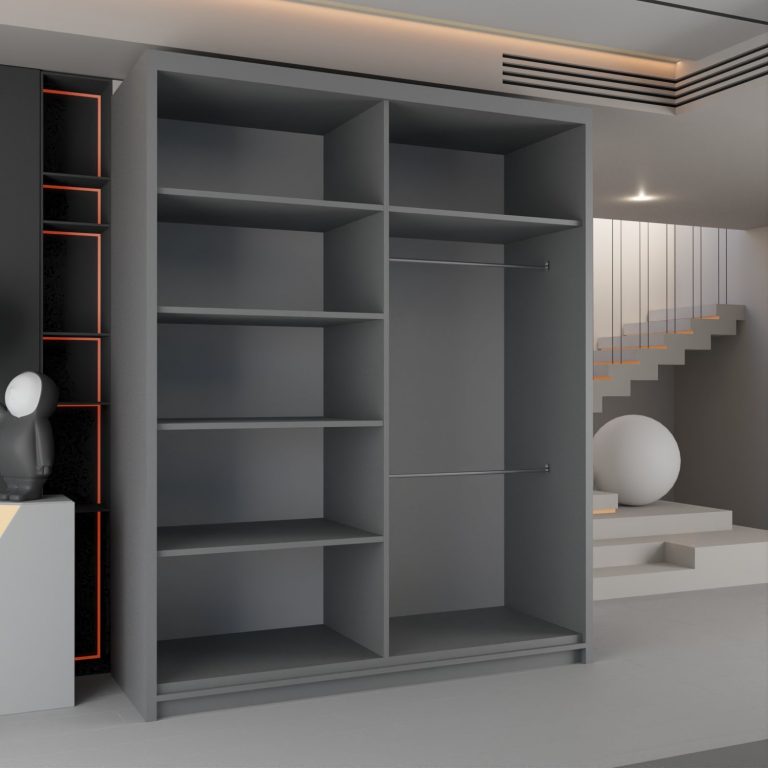 CALIFORNIA GREY WARDROBE 150cm/203cm - Image 3