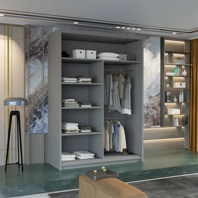 MARIKA GREY WARDROBE 120cm/150cm/180cm/203cm - Image 4