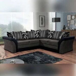 NAV BLACK/GREY CORNER SOFA