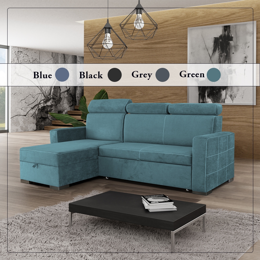 HOLLIE GREEN SOFA BED - Image 2