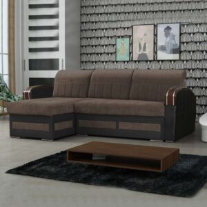 KEVIN BROWN CORNER SOFA BED