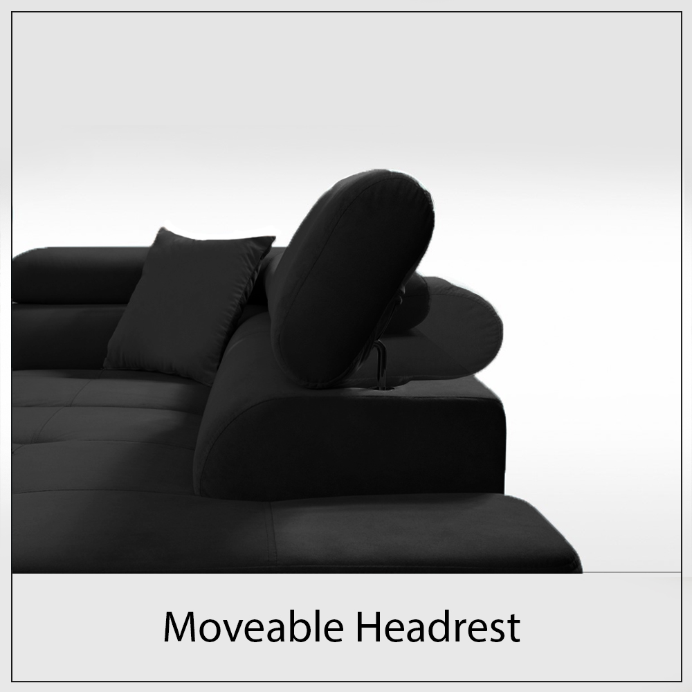 LIDO BLACK CORNER SOFA BED - Image 3