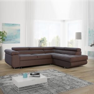 LIDO Brown Corner Sofa Bed