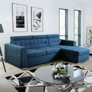 LYON SEAT L SHAPED SOFA SET BLUE