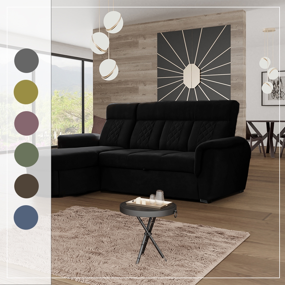 SELLY BLACK SMALL SOFA BED - Image 2