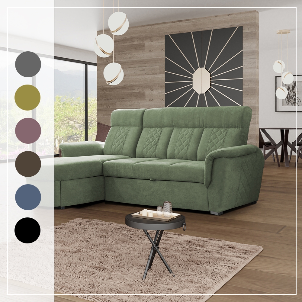 SELLY GREEN SMALL SOFA BED - Image 2