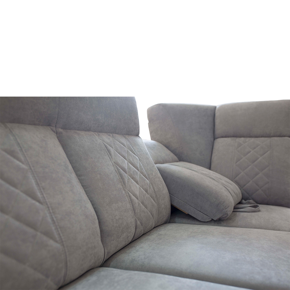 SELLY GREY LARGE CORNER SOFA - Image 4
