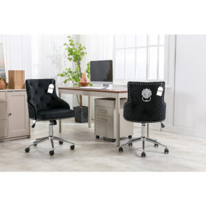 Majestic Black Velvet Office Chair
