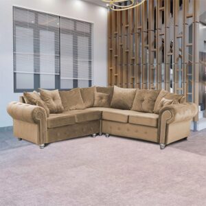 ASHWIN LIGHT BROWN CORNER SOFA