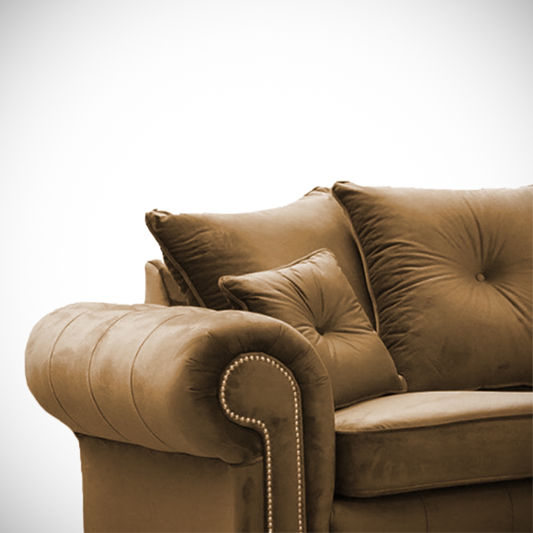 ASHWIN LIGHT BROWN CORNER SOFA - Image 2