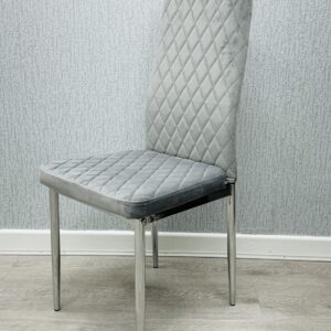 California Light Grey Velvet Dining Chair
