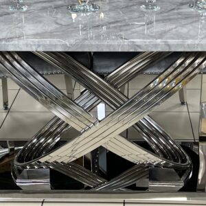 Elina 1.8m Grey Marble Dining Table