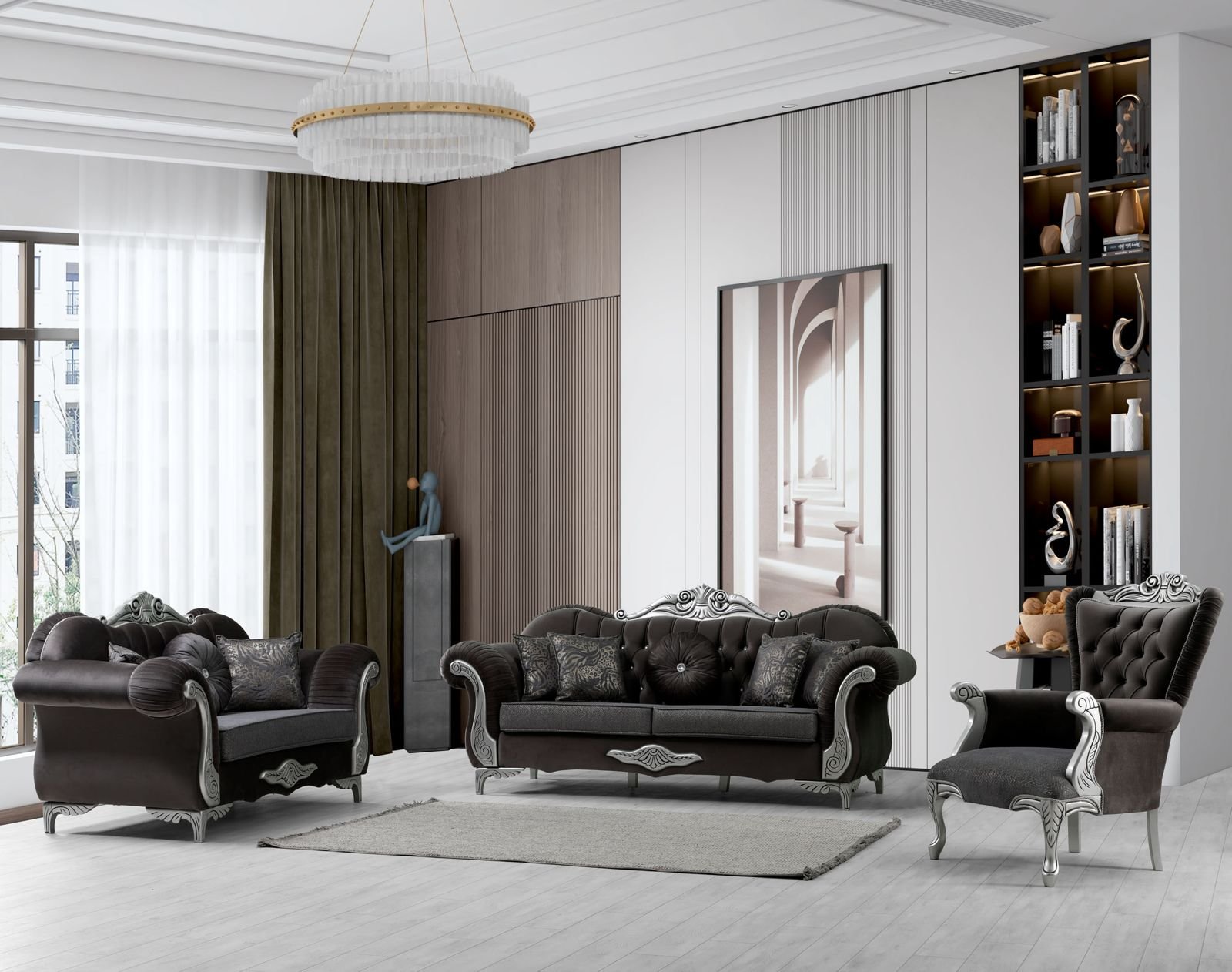 Dynasty Sofa Cream - Image 5