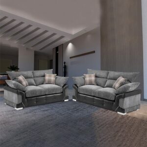 MARYLAND 3+2 SOFA SET BLACK/GREY