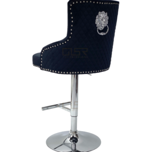Majestic Black Fabric Bar Stool