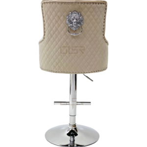 Majestic Mink Fabric Bar Stool