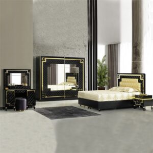 QUEEN BLACK BEDROOM SET
