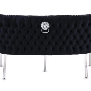 Valentino Black Velvet Bench