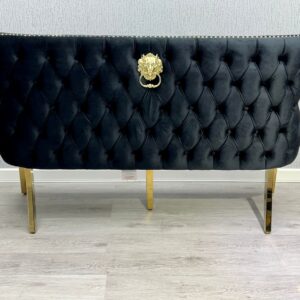 Victoria Black Gold Luxury Bench