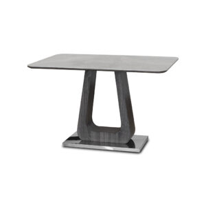 Zermatt 120cm Dining Table (120cm Fixed Top) (Grey Ceramic)